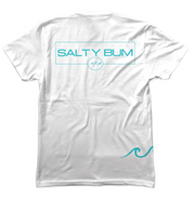 The Salty Bum Chill Tee is a short sleeve tee featuring the Salty Bum Logo on the front, a special design on the back, and our three signature waves on the bottom right side. This tee is made of 100% cotton to provide an extreme softness and a custom fit.