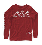 Costa Long Sleeve Tee - Red Small Red - Salty Bum