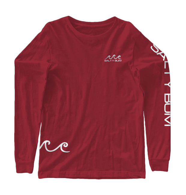 The Costa long sleeve tee features the Salty Bum logo on the front, the logo on the back, and our three signature waves on the bottom right side. This tee is made of 100% cotton to provide an extreme softness and a custom fit.
