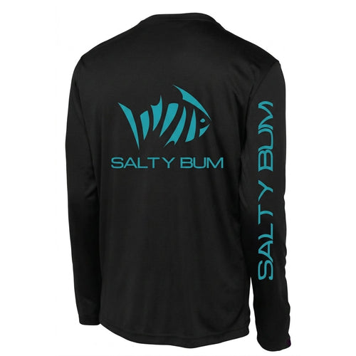 Fishin' UV Performance Tee - Black Small Black/Tahiti Ink - Salty Bum