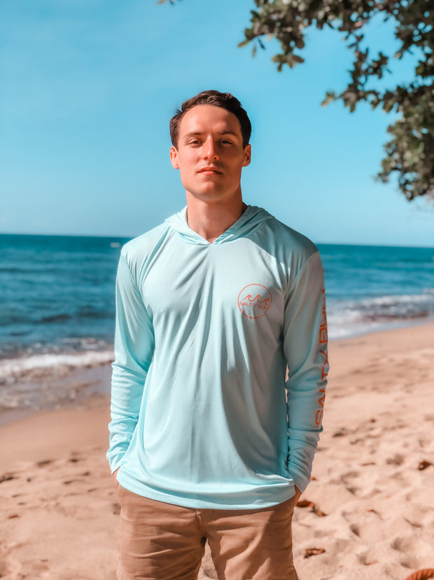 Salty Bum Performance Tee is made with the highest quality materials. It's perfect for the salty, as well as the not-so-salty, waters. UV 50 Sun Protection, Quick Dry, Moisture Wicking, and Anti-Microbial