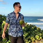 Life's a Palm - Navy Small Navy/Background - Salty Bum