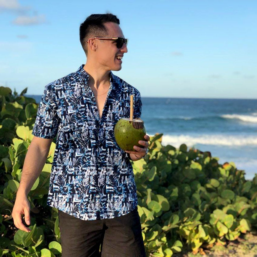 Life's a Palm - Navy Small Navy/Background - Salty Bum