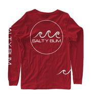 The Ola Long Sleeve Tee features the Salty Bum logo on the left chest, back, sleeve, and our signature waves on the side. This tee is 100% cotton which makes an ultra soft feel and comfortable fit. Machine washable for easy care.