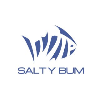 Salty Bum Fishin' Decal (6" x 8") Blue - Salty Bum