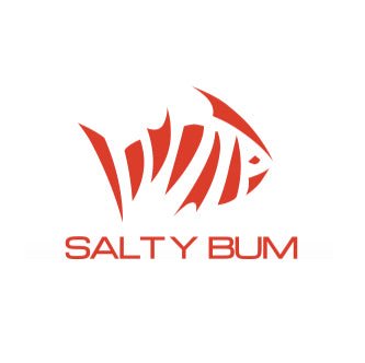 Salty Bum Fishin' Decal (6" x 8") Sunset Coral - Salty Bum