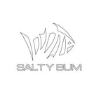 Salty Bum Fishin' Decal (6" x 8") White - Salty Bum