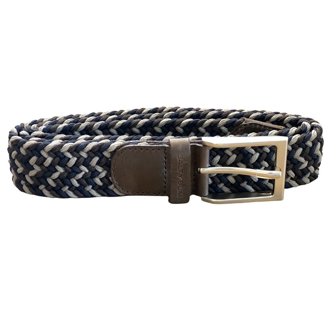 Salty Bum Stretchy Belt - Brown/Navy/Gray S / 28 - 30 - Salty Bum