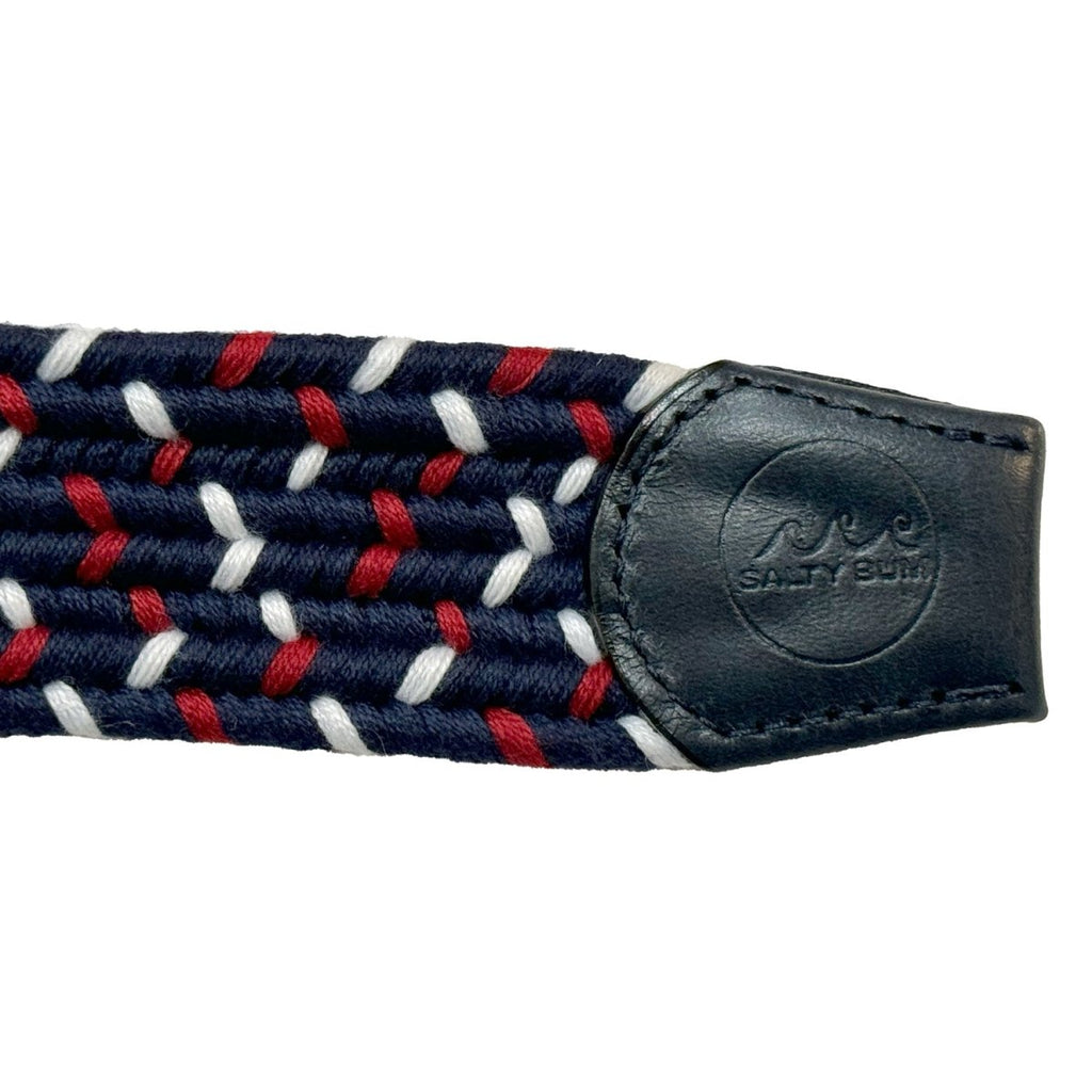 Salty Bum Stretchy Belt - Navy/White/Red S / 28 - 30 - Salty Bum