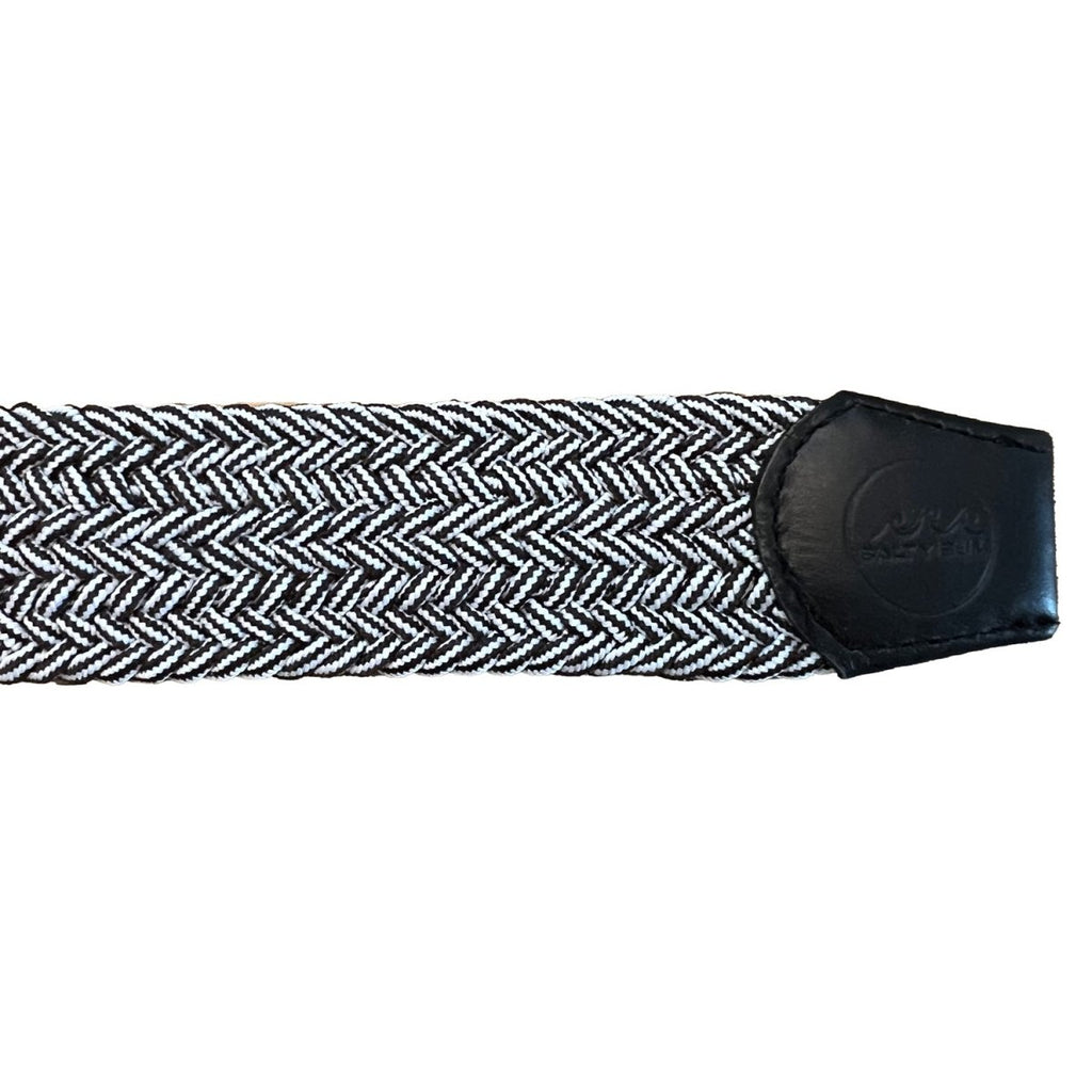 Salty Bum Stretchy Belt - White/Black S / 28 - 30 - Salty Bum