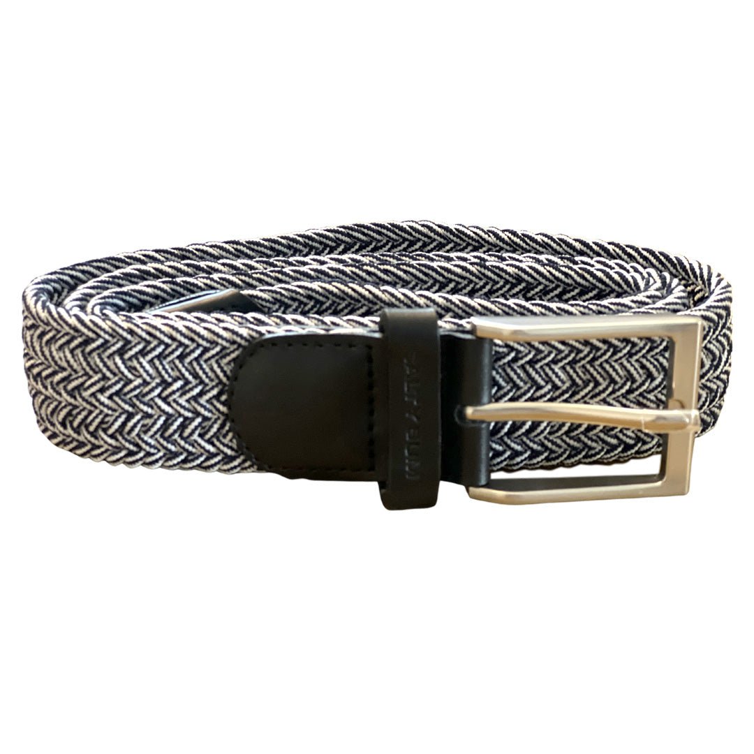 Salty Bum Stretchy Belt - White/Black S / 28 - 30 - Salty Bum