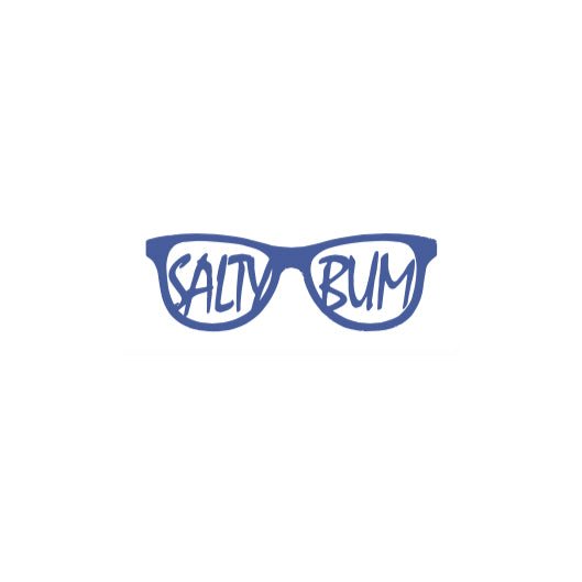 Salty Bum Sunny Days Decal (2"X 8") Blue - Salty Bum