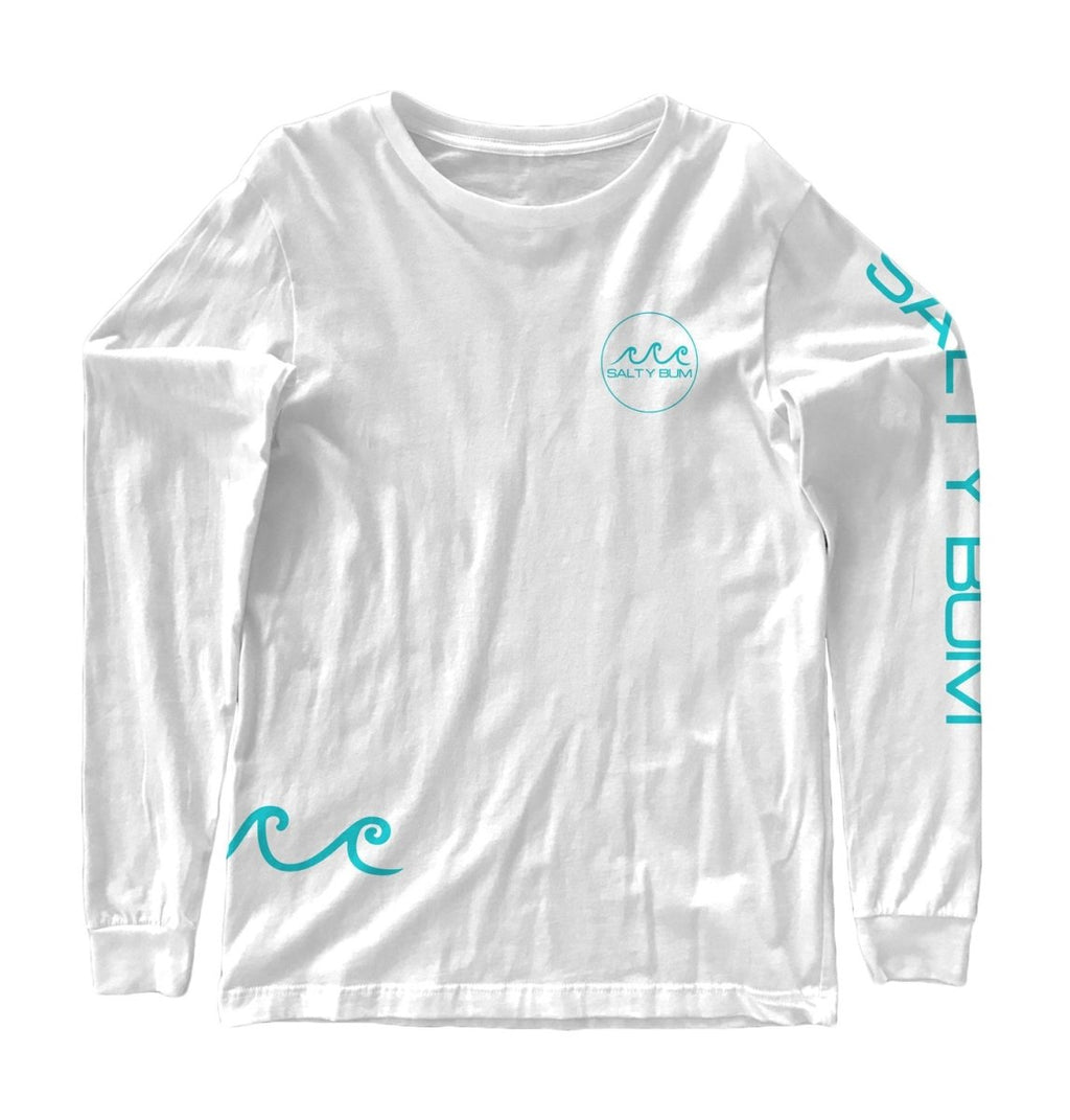 The Ola Long Sleeve Tee - White Small White - Salty Bum