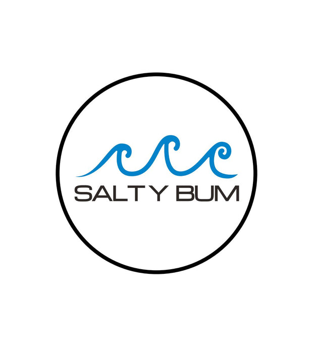 Salty Bum Logo Round Sticker 3" X 3"