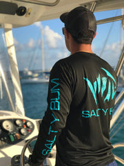 Fishin' Performance Tee is made with the highest quality materials. It's perfect for the salty, as well as the not-so-salty, waters. UV 50 Sun Protection; Quick Dry, Moisture Wicking; Anti-Microbial