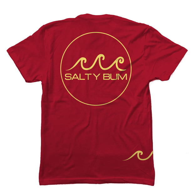 The Salty Tee (Cardinal/Yellow Print)