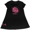 Ladies UV Performance Black Short Sleeve Dress - Tribal Fish XS - Salty Bum