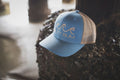 Salty Bum Logo Hat While/Blue - Salty Bum