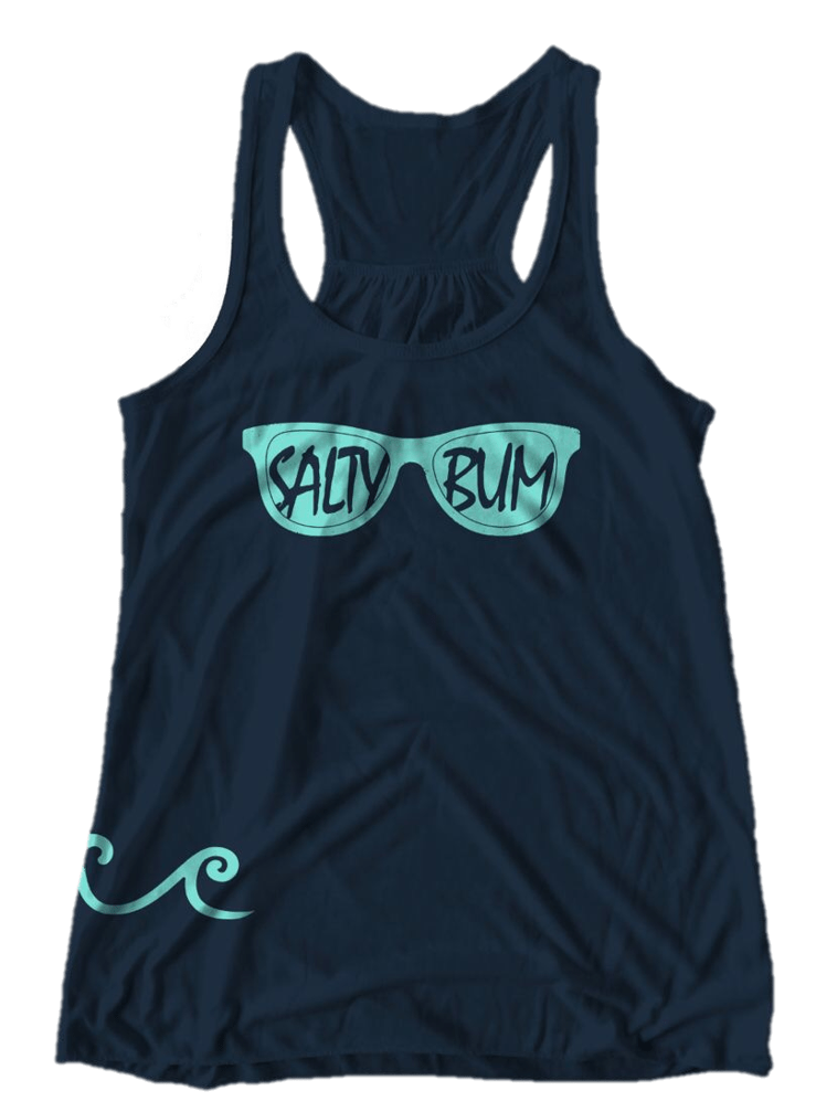 Sunny Days Tank - Navy X - Small Navy/Tahiti Blue - Salty Bum